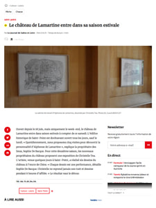 Le Journal de Saône-et-Loire présente l’exposition de dessins de Téa au château de Saint-Point