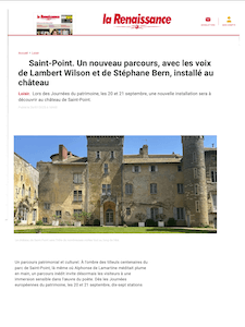 Un nouveau parcours, avec les voix de Lambert Wilson et de Stéphane Bern, installé au château