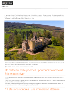 Découvrir le château de Lamartine dans la nature du Sud-Bourgogne qui l’inspira tant