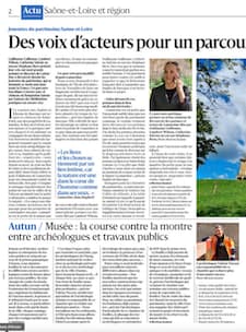 Article du Journal de Saône-et-Loire sur le parcours poétique créé au Château de Saint-Point