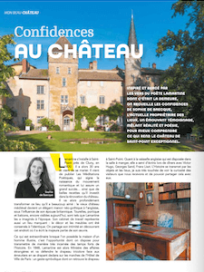 Article de la revue Saône-et-Loire by la Bourgogne sur le Château de Saint-Point