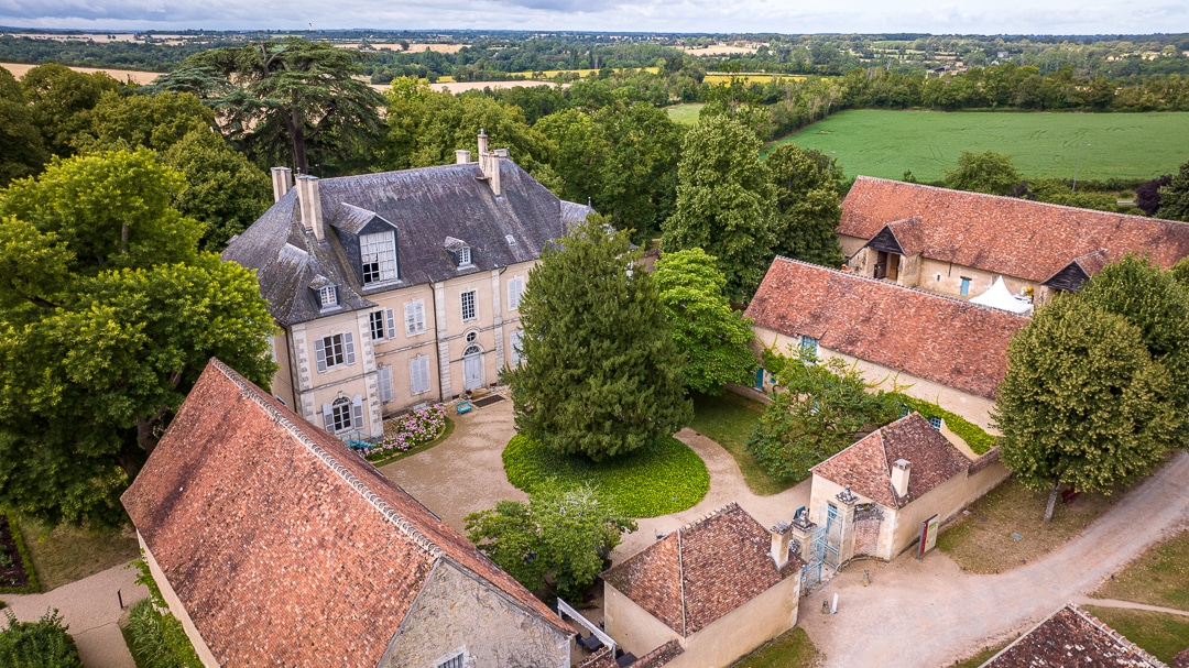 Vue extérieure de la maison de George Sand à Nohant, maison d'écrivain dans l'Indre